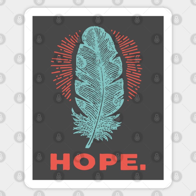 Hope Is a Feather Vintage Poet Graphic Sticker by TuncGK